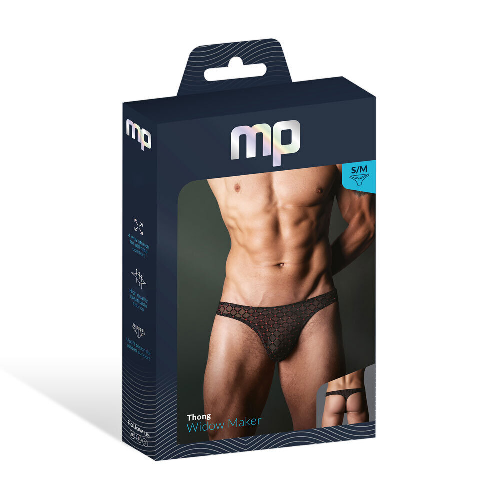 Widow Maker Classic Thong - S/m - Black Male Power